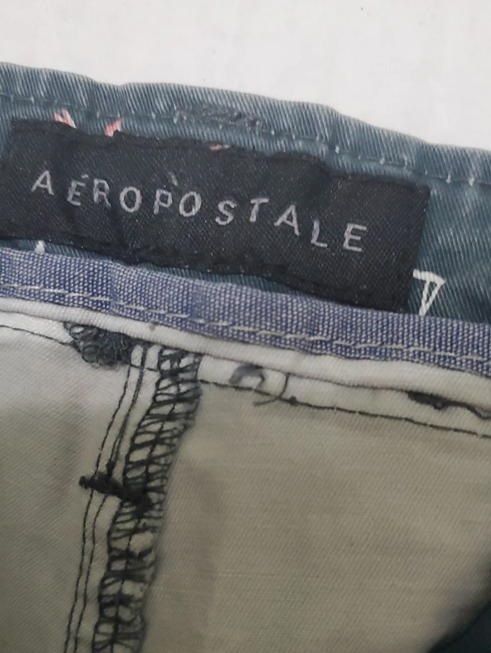 NWOT Aeropostale Gray Flamingo Summer Boardwalk Denim Shorts 34